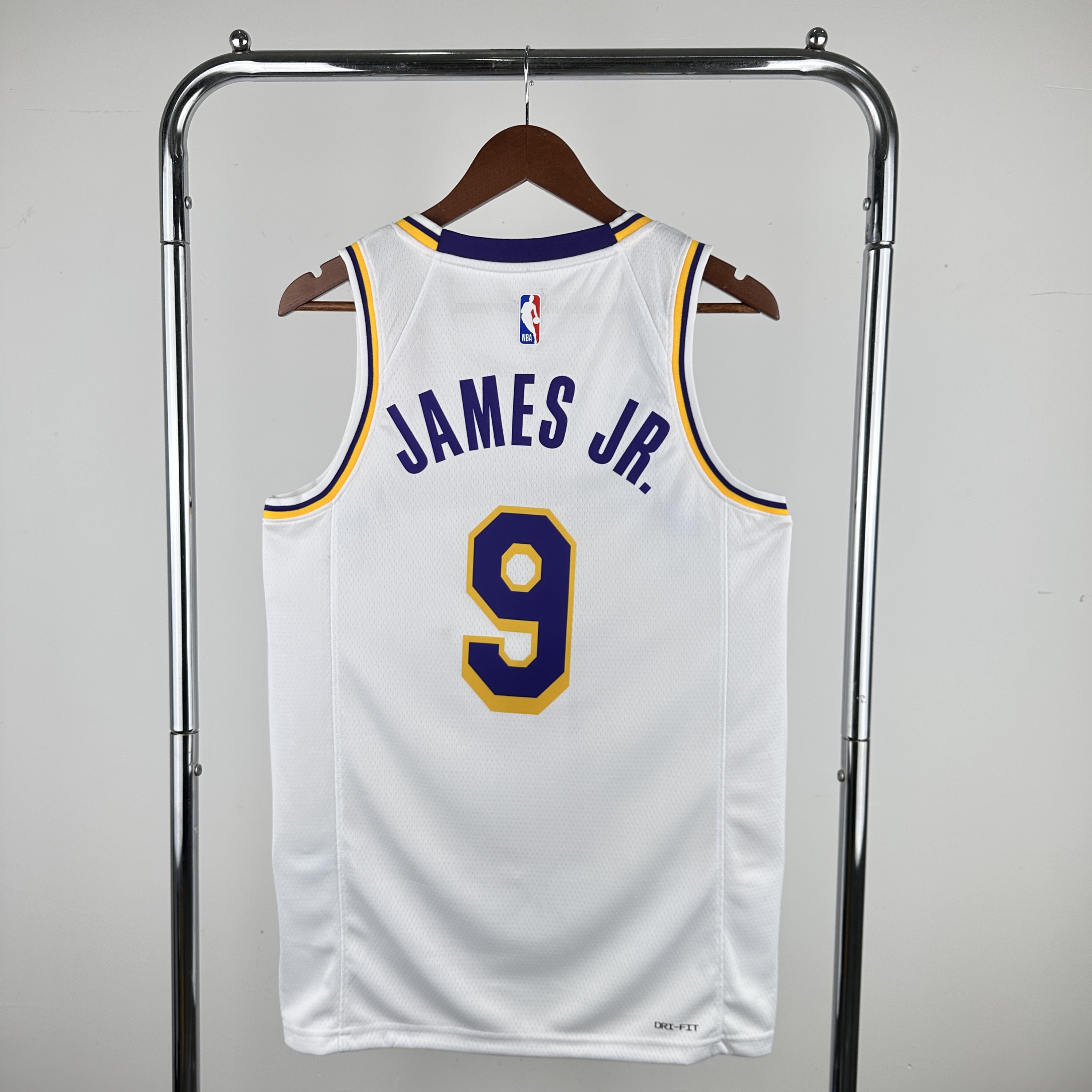 Youth Los Angeles Lakers 9 James JR. Stitched white style 3 NBA 2024 Jersey